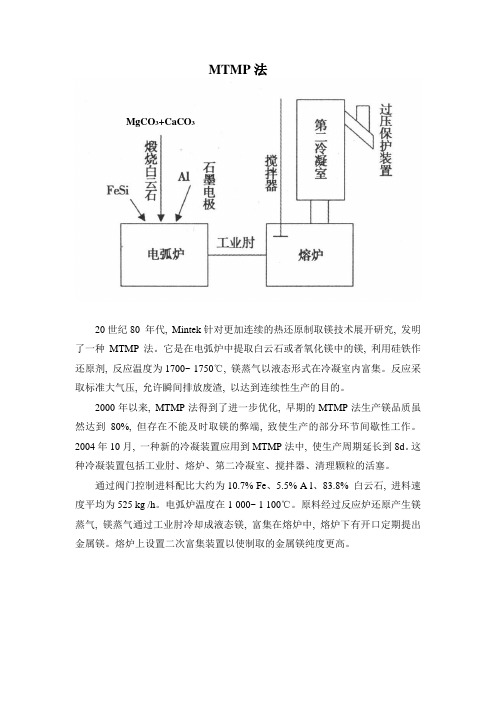 MTM P法生产金属镁工艺简图