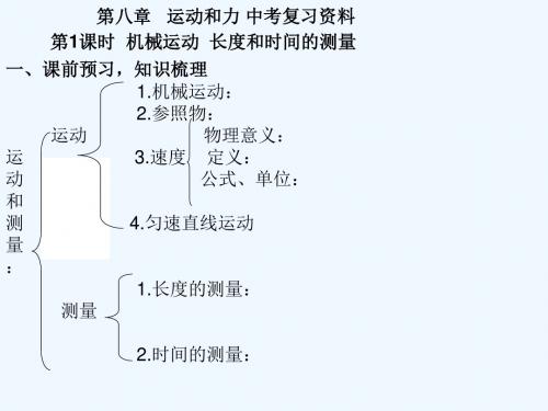 物理人教版八年级下册第八章 运动和力复习课