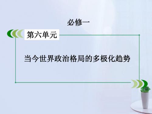 高考历史一轮复习第14讲世界多极化趋势的出现和世纪之交的世界格局考点2世纪之交的世界格局课件必修1 (1)