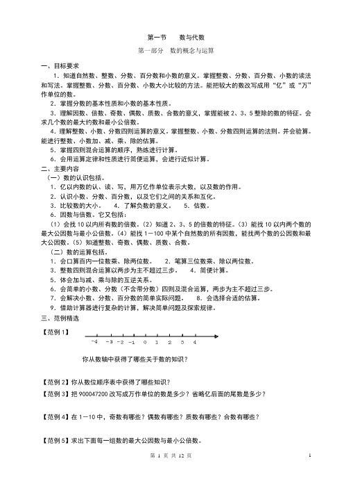 北师大版六年级数学上册数与代数练习题