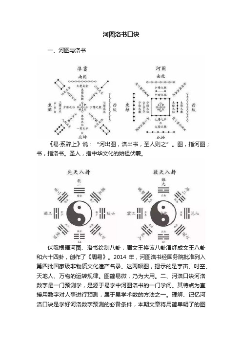 河图洛书口诀