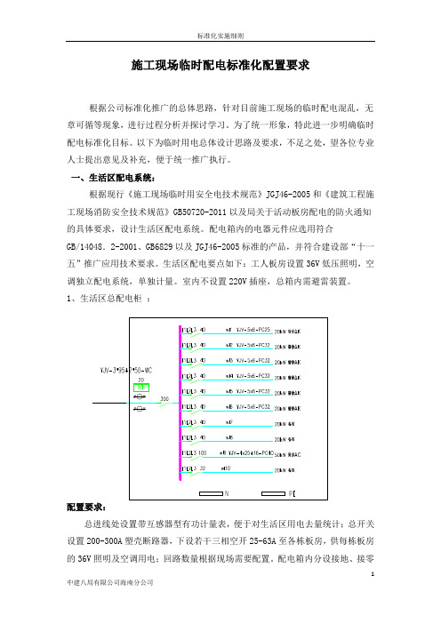 施工现场临时配电标准化配置要求(讨论稿)