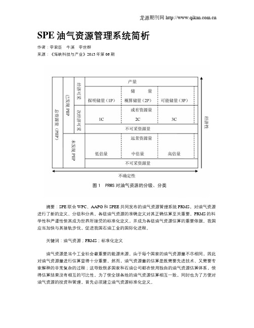 SPE油气资源管理系统简析