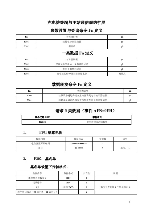 充电桩集中器与主站通信规约扩展2010-12-22解析