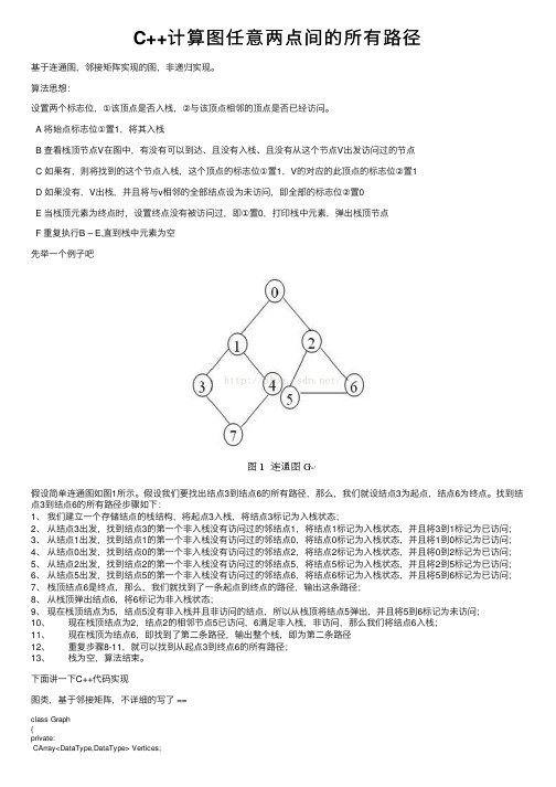 C++计算图任意两点间的所有路径