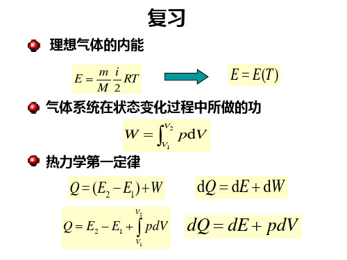 5-6 理想气体的等值过程和绝热过程