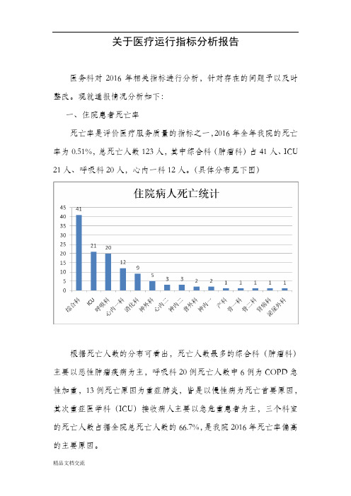 医疗运行质量数据分析报告