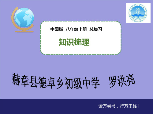 中图版地理八年级上册总复习知识梳理