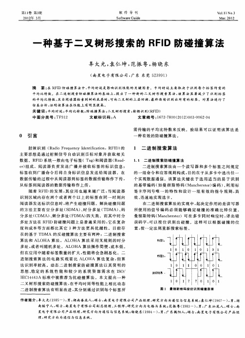 一种基于二叉树形搜索的RFID防碰撞算法