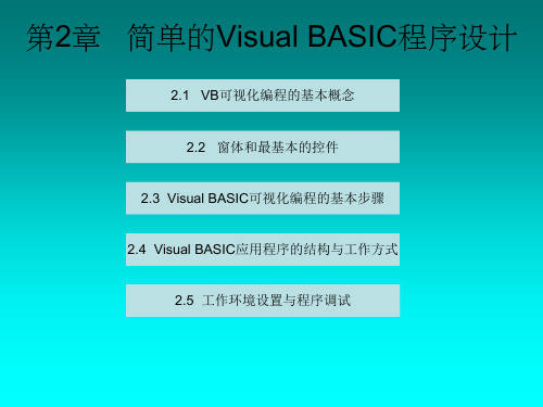 VisualBasic程序设计教程第2章PPT课件