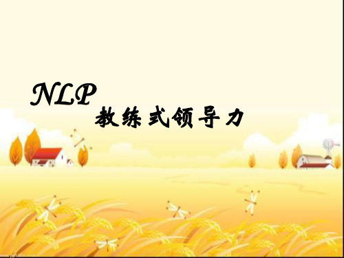 NLP教练式领导力公开课 PPT