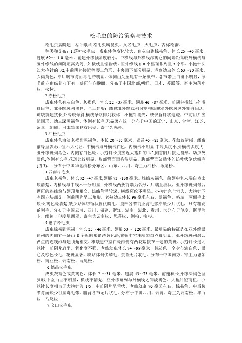 松毛虫的防治策略与技术