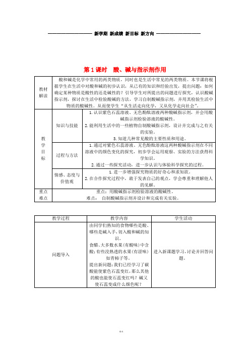 九年级化学下册 第十单元 课题1 常见的酸和碱 10.1.1 酸、碱与指示剂作用 几种常见的酸