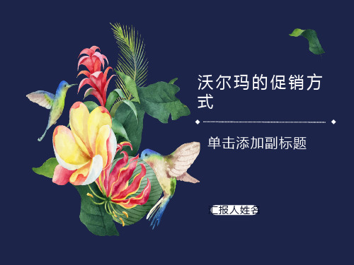 沃尔玛营销分析