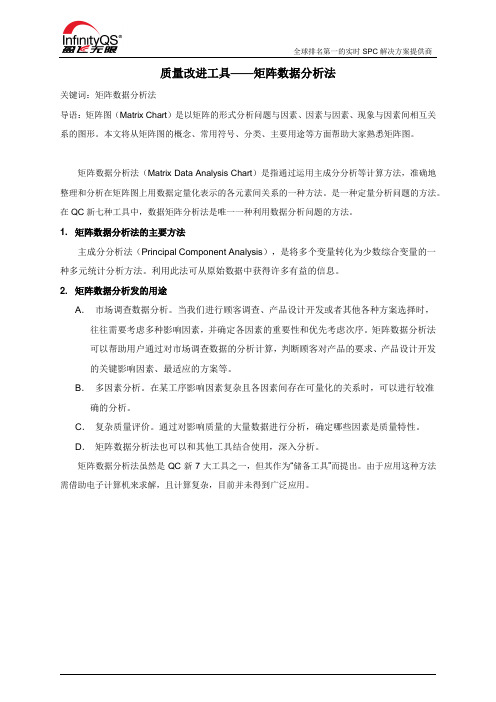 质量改进工具——矩阵数据分析法