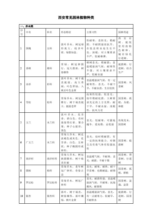 西安常见植物