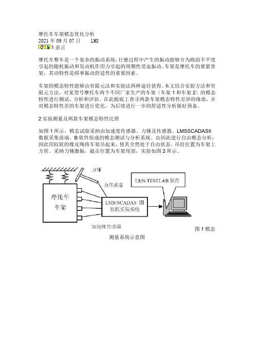 摩托车车架模态优化研讨