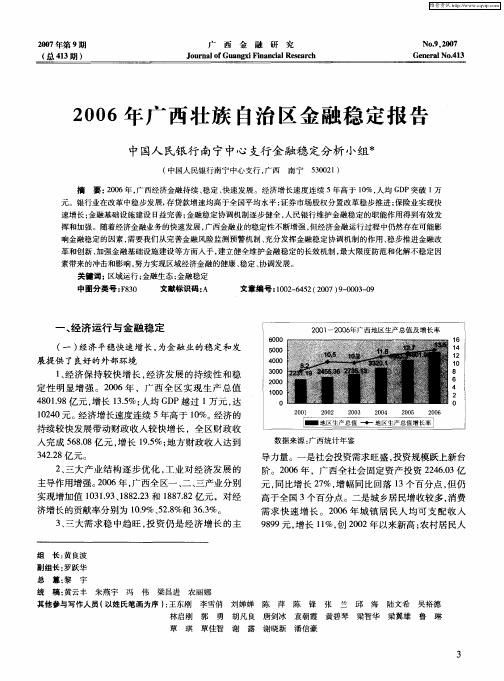 2006年广西壮族自治区金融稳定报告