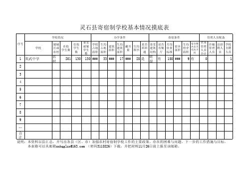 英武中学11年11月寄宿制学校摸底表