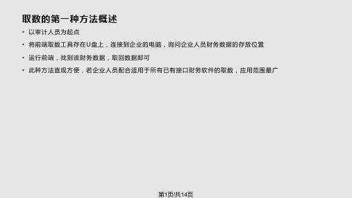 鼎信诺审计软件的四种取数方法PPT课件