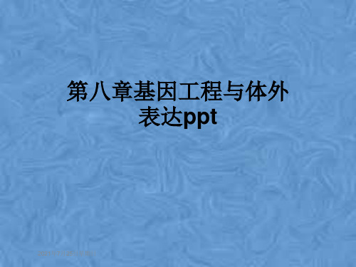 第八章基因工程与体外表达ppt