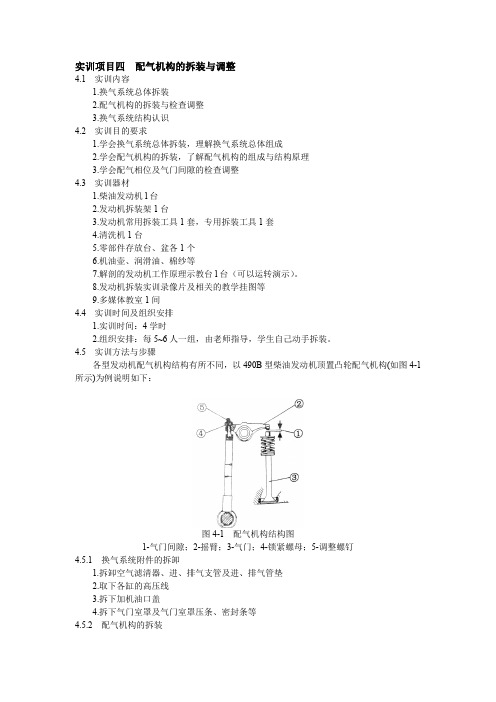 内燃机构造与原理内燃机实训4