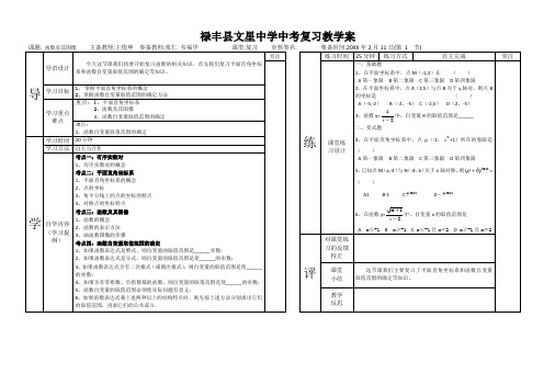 函数及其图像集体备课教案