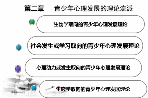 第二章   青少年心理发展的的理论流派