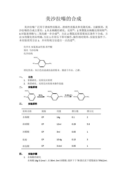 美沙拉嗪合成