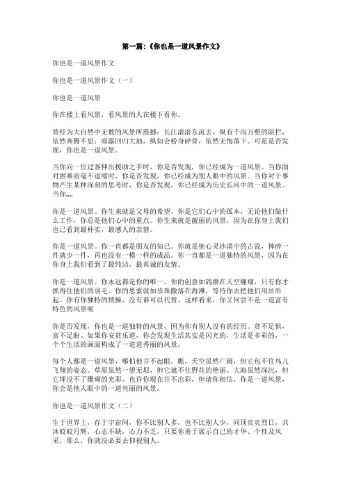 你就是道风景600字作文