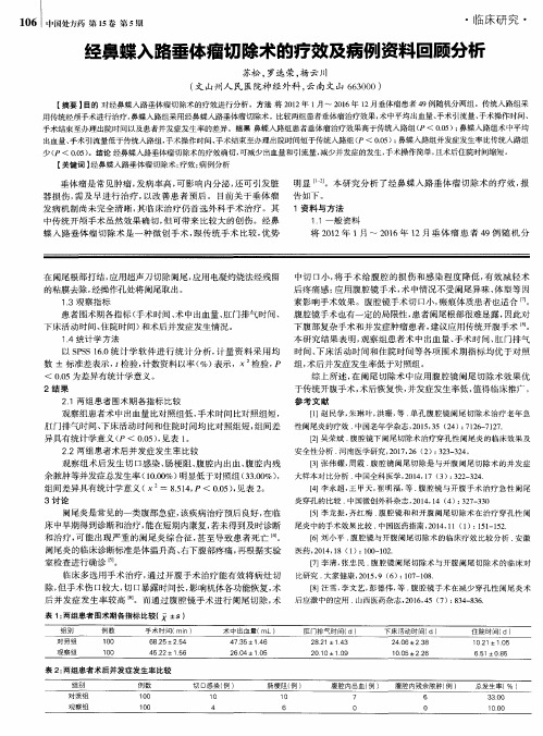 经鼻蝶入路垂体瘤切除术的疗效及病例资料回顾分析