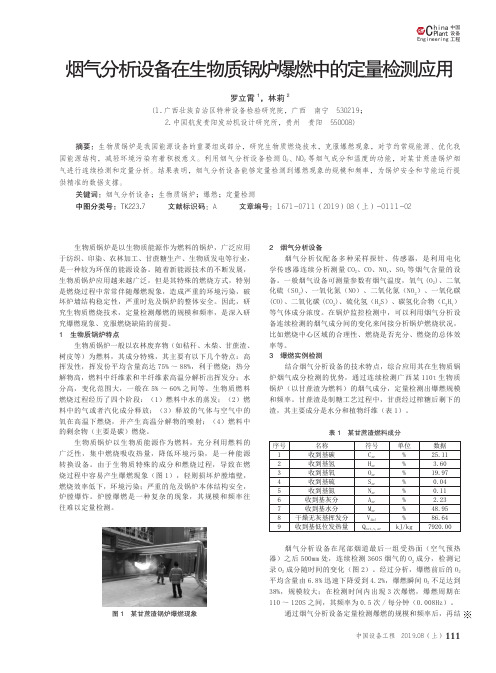 烟气分析设备在生物质锅炉爆燃中的定量检测应用