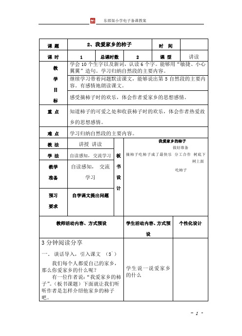 2、我爱家乡的柿子