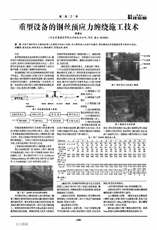 重型设备的钢丝预应力缠绕施工技术