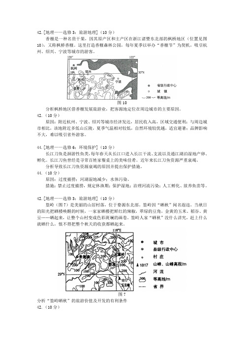 2016年旅游地理和环境保护