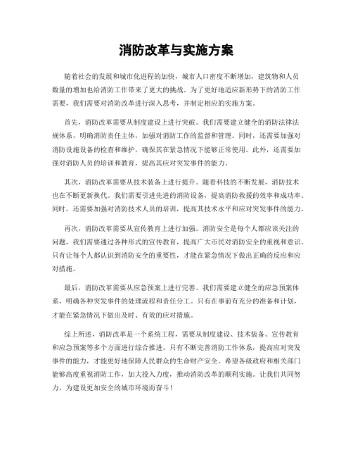 消防改革与实施方案