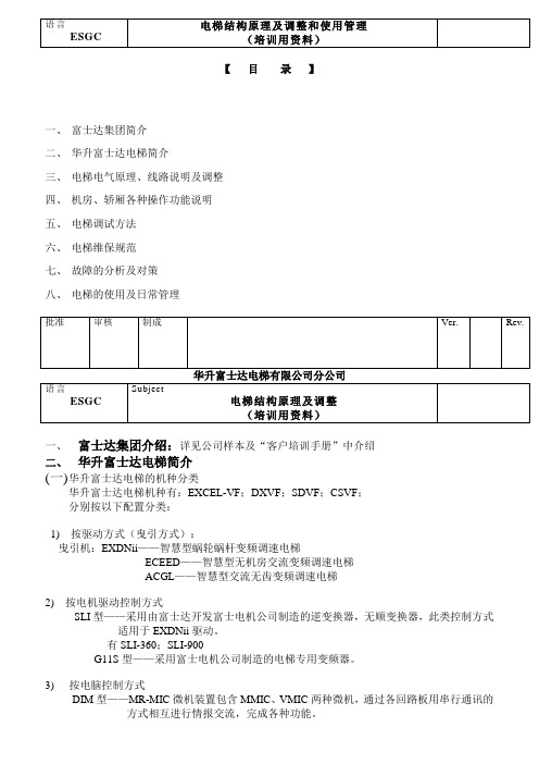 华升富士达电梯资料