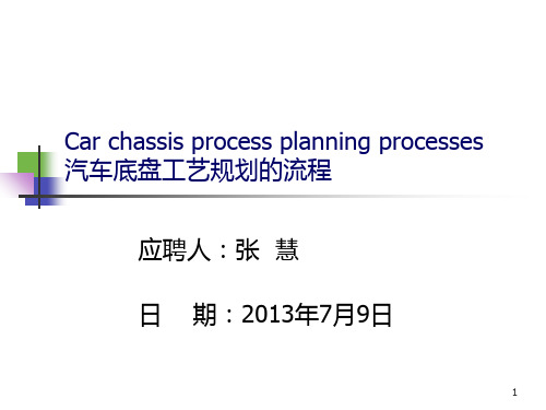 汽车底盘设计的工艺流程步骤 PPT课件