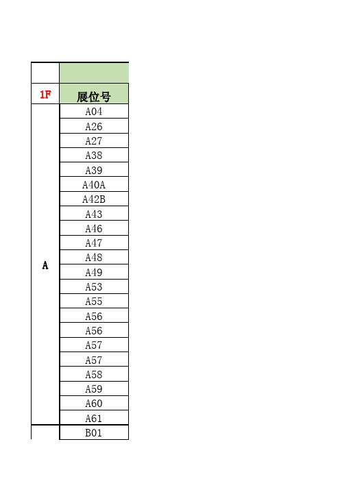 展商名录2018