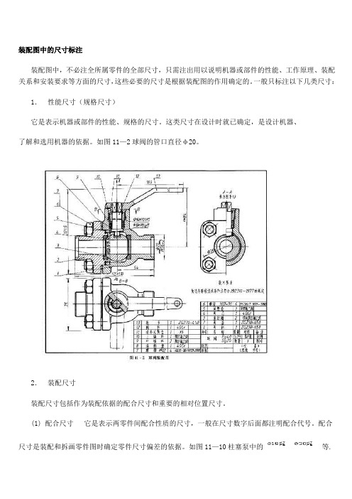 装配图中的尺寸和技术要求