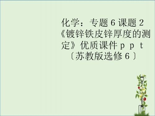 化学：专题6课题2《镀锌铁皮锌厚度的测定》优质课件ppt(苏(精)