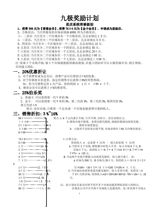 九极的奖金制度