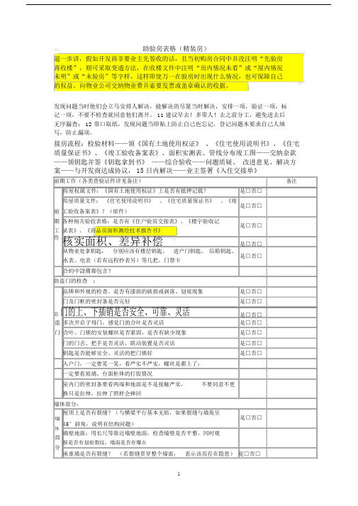 验房表格精装修综合汇总.docx