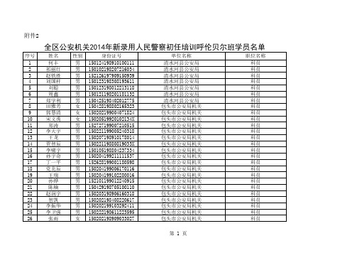 2呼和浩特市2014年卫生系统招聘工作人员