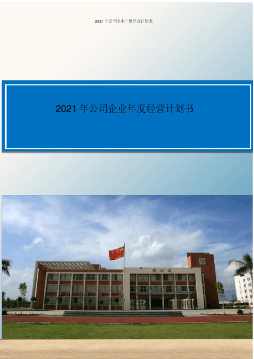 2021年公司企业年度经营计划书