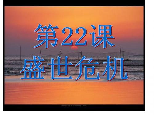 7.22 盛世危机 课件8 岳麓版