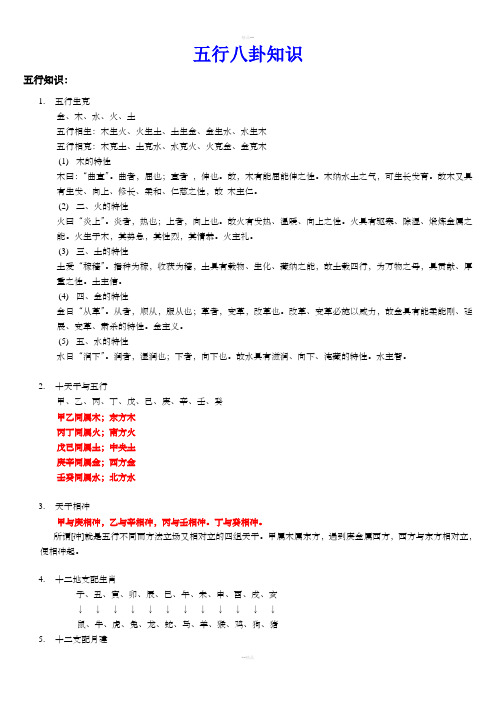 五行八卦基础知识