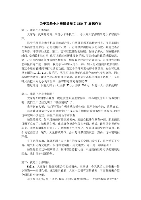 关于我是小小推销员作文350字_周记作文