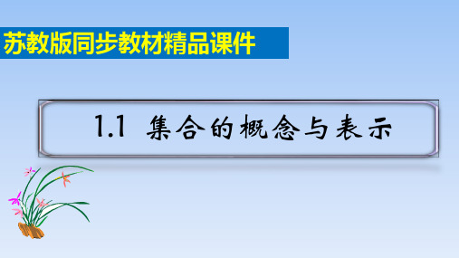 苏教版高中数学必修第一册1.1《集合的概念与表示》精品课件