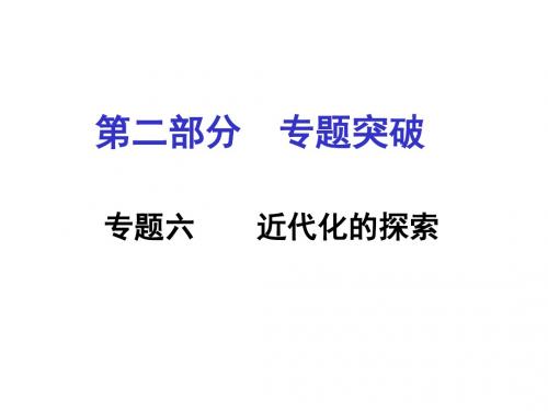 湖南2016中考面对面历史第二部分专题突破课件专题六 近代化的探索.ppt